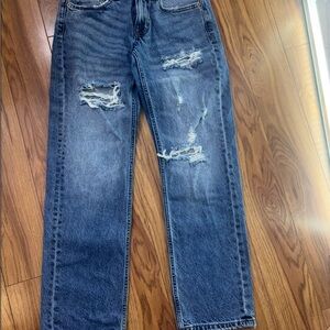Aeropostale Relaxed Fit Distressed Denim Jeans